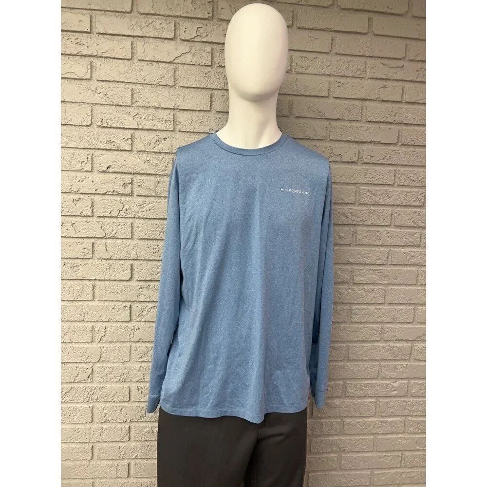 Vineyard Vines Men Blue Long Sleeve T-Shirt Size L